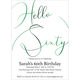 Hello Sixty Foil Birthday Invitations Image 5 of 9